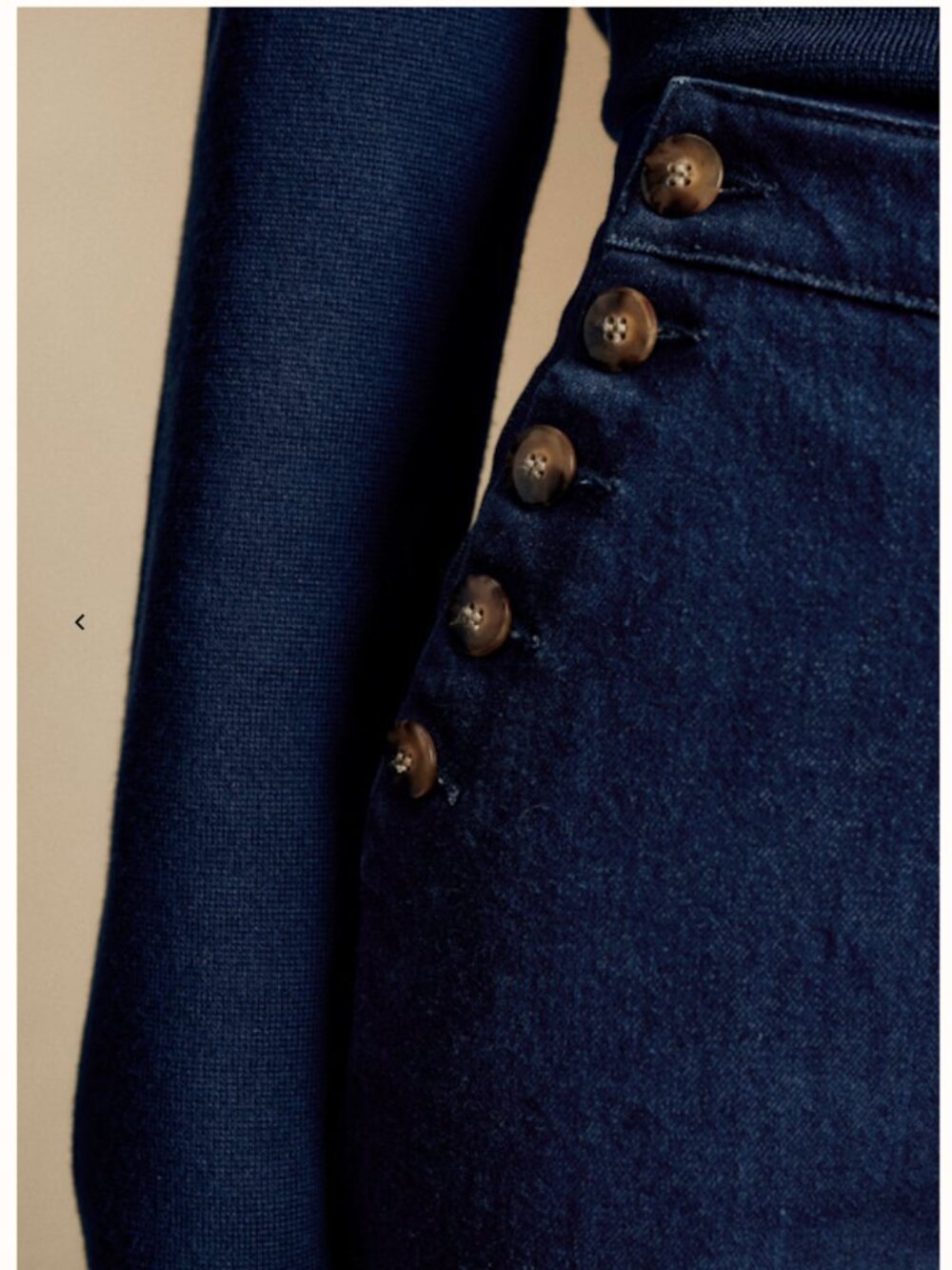 Sezane Marino Trousers  Denim - Picture 2 of 7